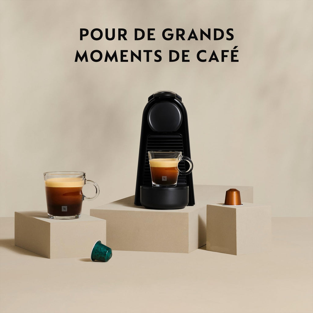 Essenza Mini - Machine à Café à Capsules , Kit de Bienvenue Inclus, Design Compact, Pression 19 Bars, Noir Mat, EN85.BKMT