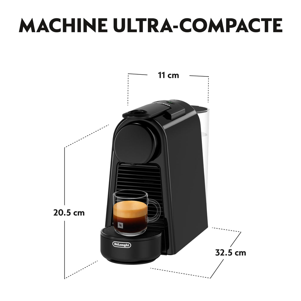 Machine à Café Essenza Mini Noir Piano, 19 Bars, Design Compact, Expresso et Lungo, EN85.B, Noir